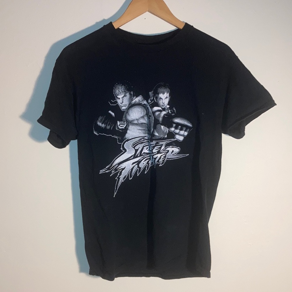 🥷🏼 STREET FIGHTER TEE (BLACK) 100% COTTON SZ MEDIUM 🥊